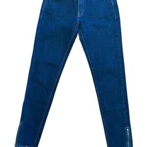 KanCan Women’s Size 5 Skinny Jeans with Zip Ankles and Raw Edge Hem